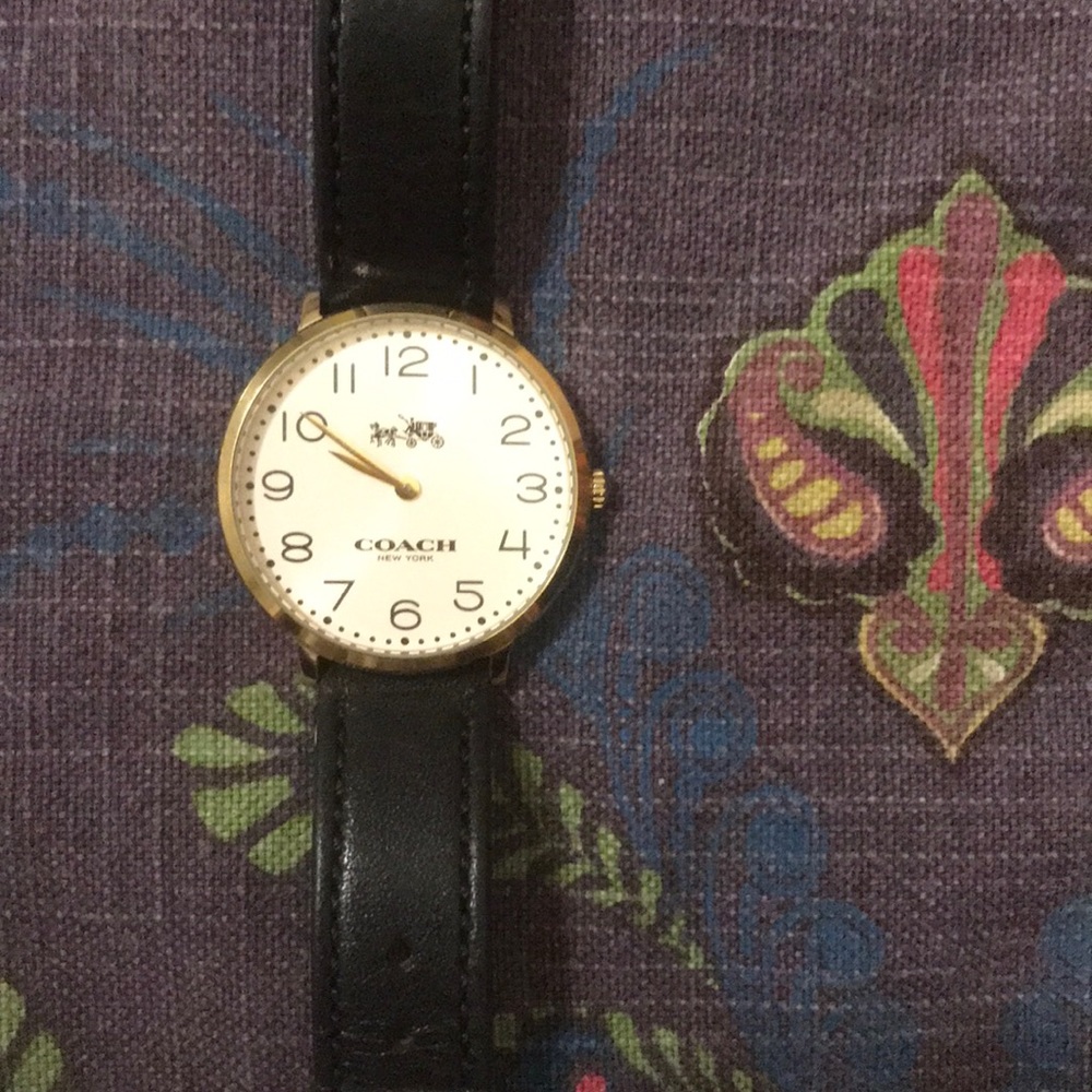 Black and Gold Coach watch